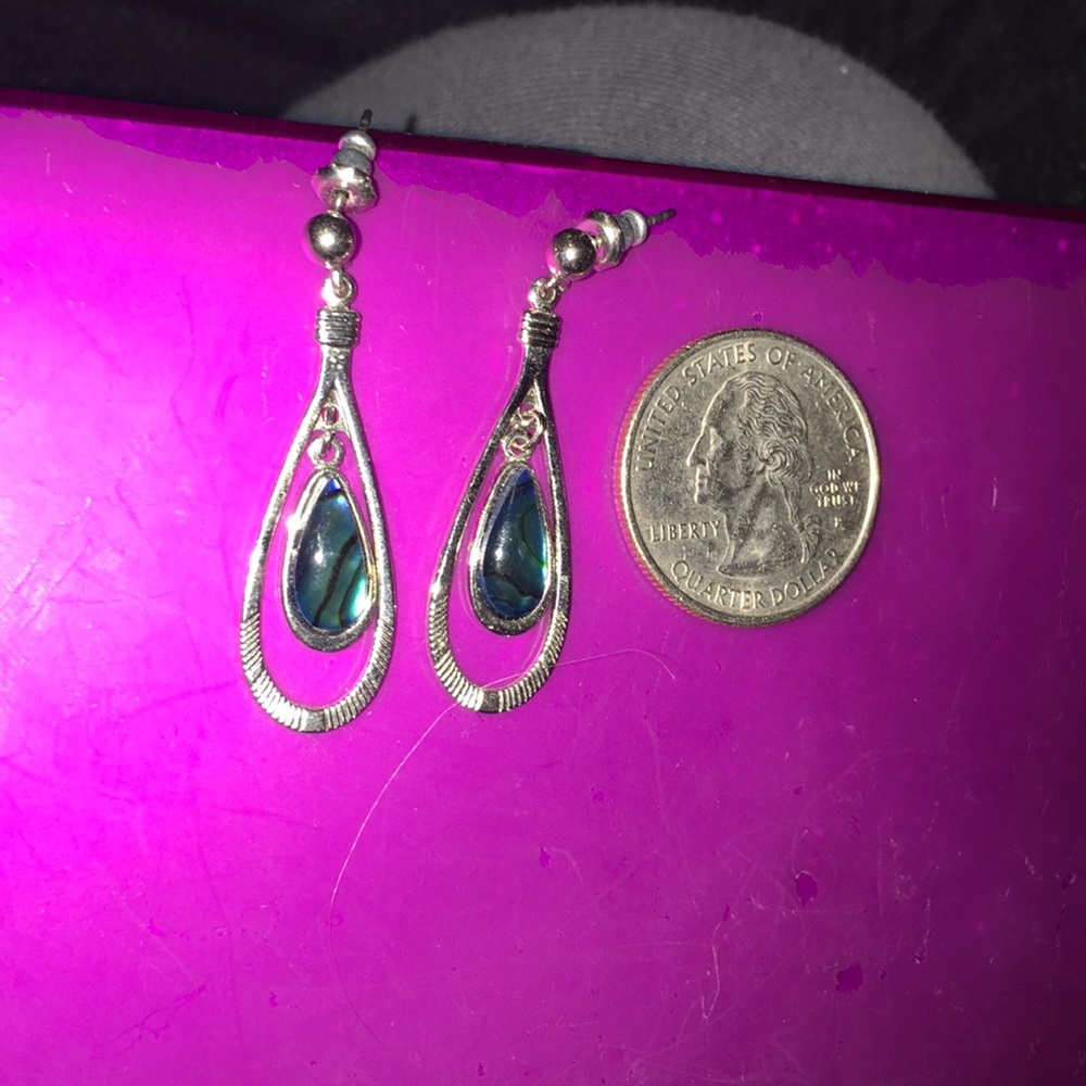 Blue and silver earrings